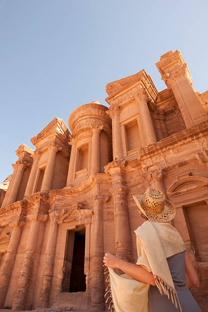 istock woman traveller at ruin. 139738447