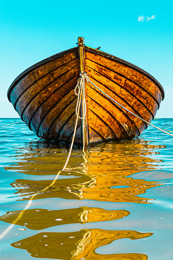 istock Old Wood boat 1397385507