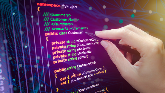 C Sharp Programming Language Source Code Example On Monitor C Source ...