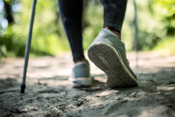 istock Trekking hike in nature ,low angle niew 1397391833