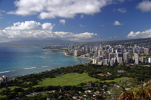 istock Honolulu, Hawaii Skyline from Diamond Head Crater. 139739227