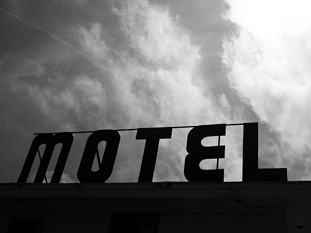 istock Black and white motel sign 139739395