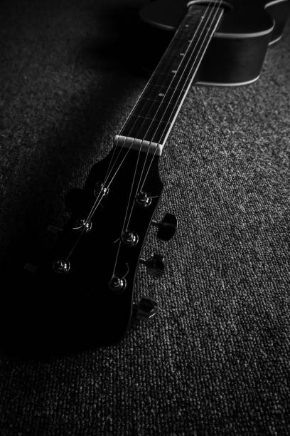 istock Acoustic guitar in black and white 1397397739