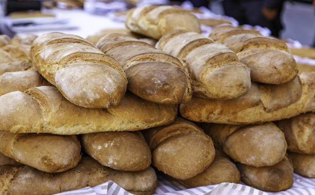 istock Artisanal breads in a market 1397398102