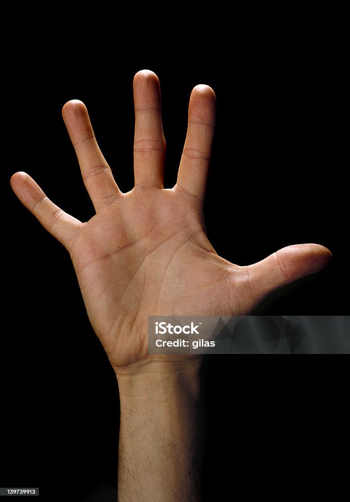 Hand Over Backdrop Open Hand Over Black Background Stock Photo - Download Image Now ...