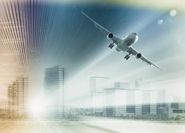 istock Aircraft circling in the sky 1397402163