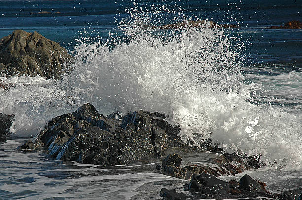 onde che si infrangono - cook strait foto e immagini stock