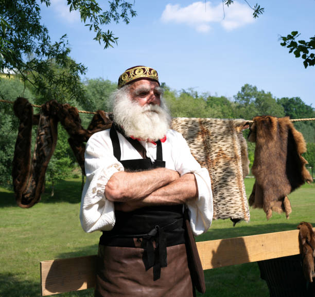 Solbiate Olona, Italy - May 15, 2022: people in medieval clothes participate in a festival