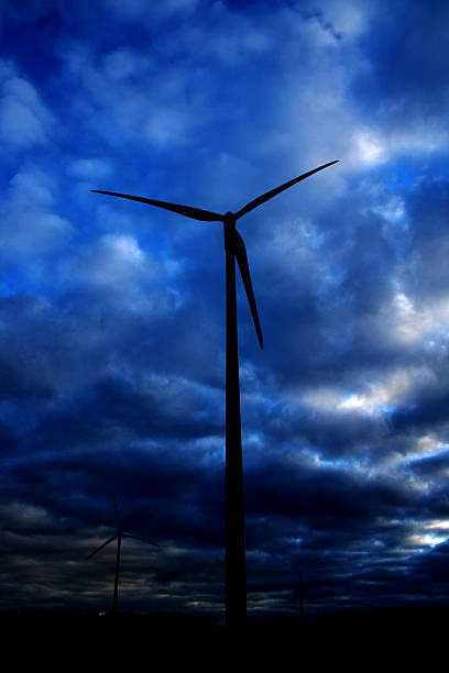 Wind energy generator stock photo
