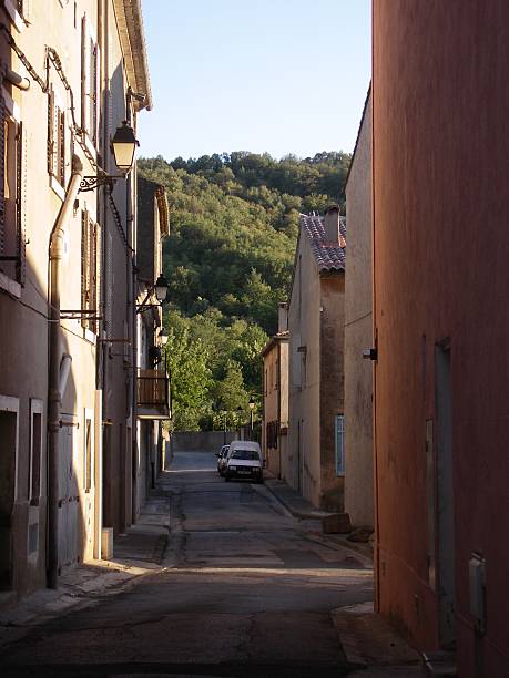 street and mountain