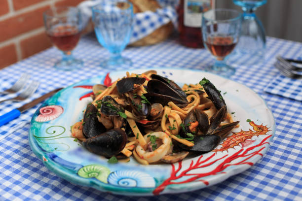 istock Seafood pasta in Sorrento Restaurant 1397412576