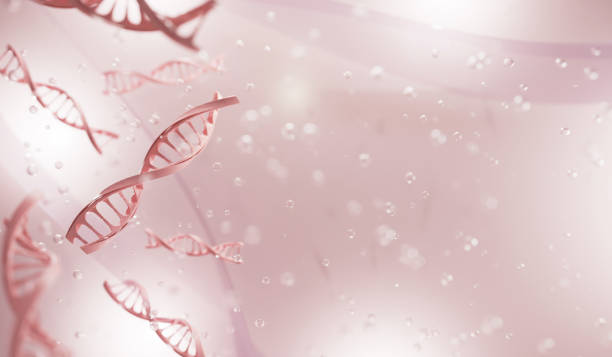 sfondo del dna su sfondo rosa. - virus dna molecule molecular structure foto e immagini stock