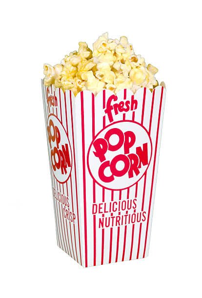 istock Popcorn in red and white paper box for movie goers 139741390