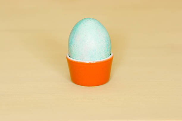 Single light green Easter Egg stock photo