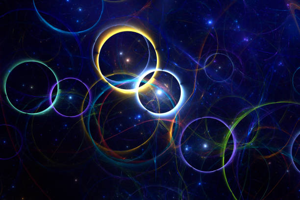 An abstract background of circular colored shapes