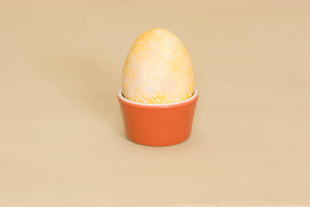 Single Yellow Easter Egg stock photo