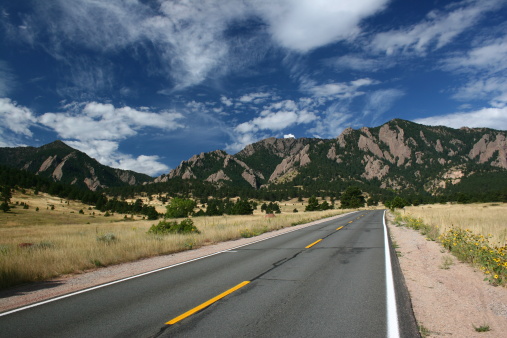 Driving up to the Flat Irons on the Mesa Road this also leads to the national weather station in Bolder Colorodo