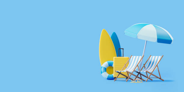 istock Beach accessories and sunbed. Relax and traveling. Mockup 1397418636