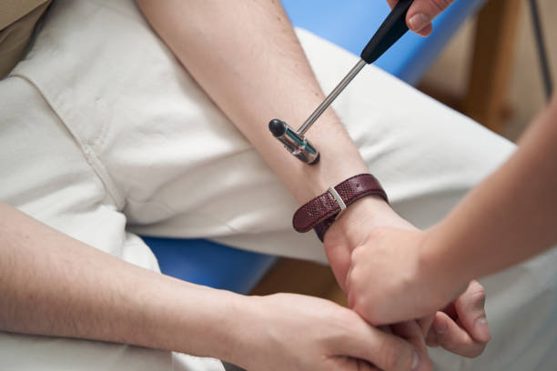 istock Young man during examination in neurologist office 1397420758