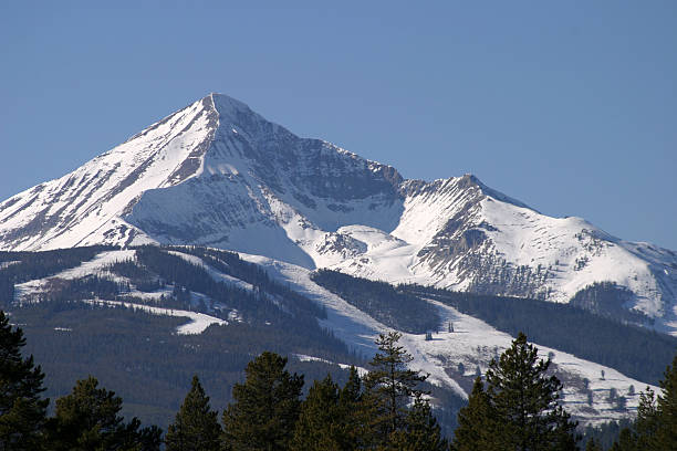 Majestic Lone Mountain stock photo