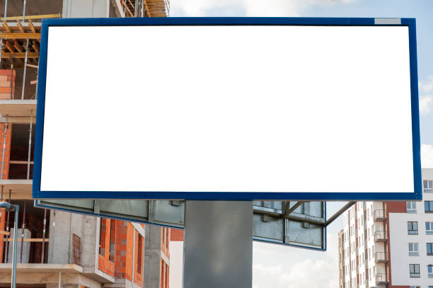 istock Advertising billboard mock-up infront of the construction site 1397421418