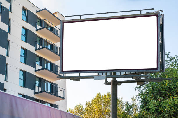 istock Advertising billboard mock-up infront of the construction site 1397421473