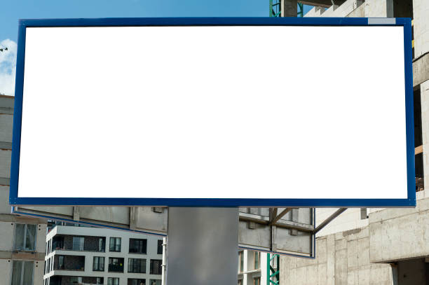 istock Advertising billboard mock-up infront of the construction site 1397421697