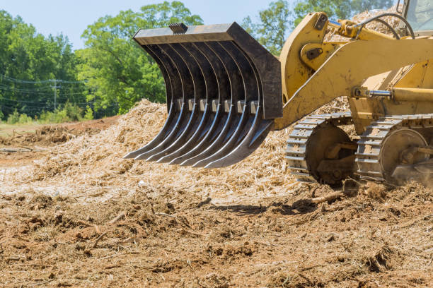 istock Wood chip production processing facility in the mountains in construction site area 1397425730