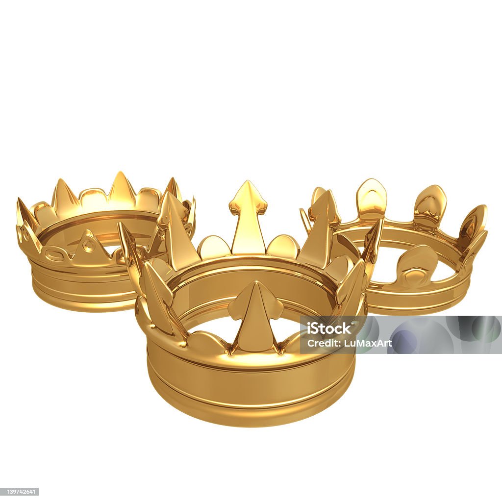 ゴールド 3 つの王冠 - スクエアのロイヤリティフリーストックフォト