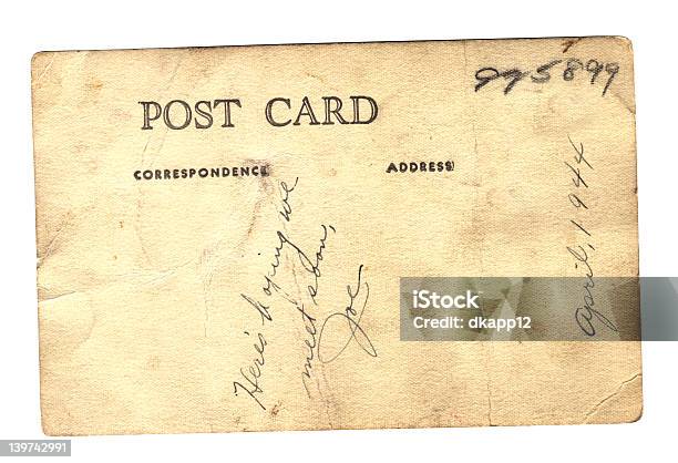 Post Card From Joe Wwii Stock Photo - Download Image Now - Globe - Navigational Equipment, History, Signing