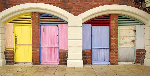 istock Brightly coloured arches on Brighton Beach England 139743022