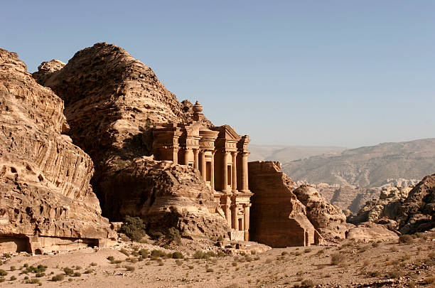 Petra Monestary dal lato - foto stock