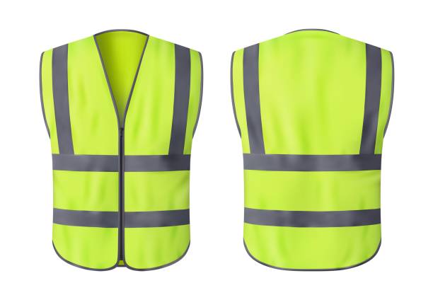 ilustraciones, imágenes clip art, dibujos animados e iconos de stock de chaqueta de chaleco de seguridad, seguridad, tráfico, ropa de trabajador - road reflector