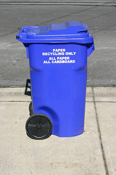 istock Big Blue Recycling Tub with Wheels 139743600