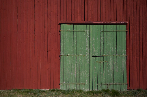 Ekholmen, Sweden A green door on a red barn.