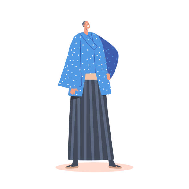 Elderly Asian Man wear Blue Kimono, Old Male Character Wear Traditional Clothes. Ancient Oriental Fashion and Culture Elderly Asian Man wear Blue Kimono, Old Male Character Wear Traditional Clothes. Ancient Oriental Fashion and Culture Isolated on White Background. Cartoon People Vector Illustration cartoon of the famous chinese warriors stock illustrations