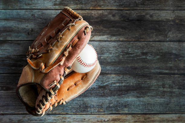 istock Leather Baseball or Softball Glove With Ball and Copy Space 1397437771