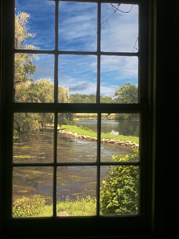 Photo taken inside a building at historic Waterloo Village, Sussex,NJ where the Morris Canal meets the Musconetcong River.