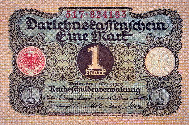 istock German Paper Money 1920 - 1 Mark 139743945