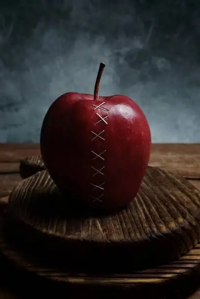 Apple in stilllife concept dark mood photography