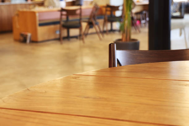 istock Copy space of desk over cafe background 1397441335
