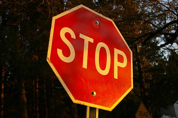 stop sign stock photo