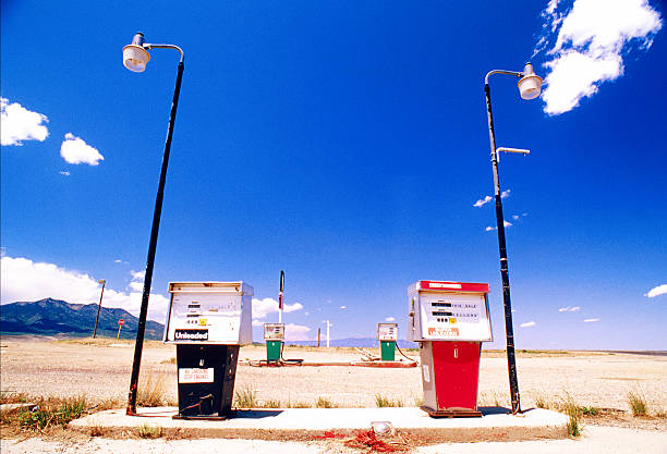 Abandoned Gas Station stock photo