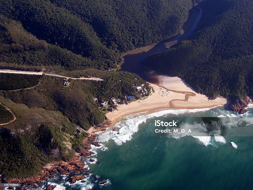 Vista aérea de uma praia isolada - Foto de stock de Animal selvagem royalty-free