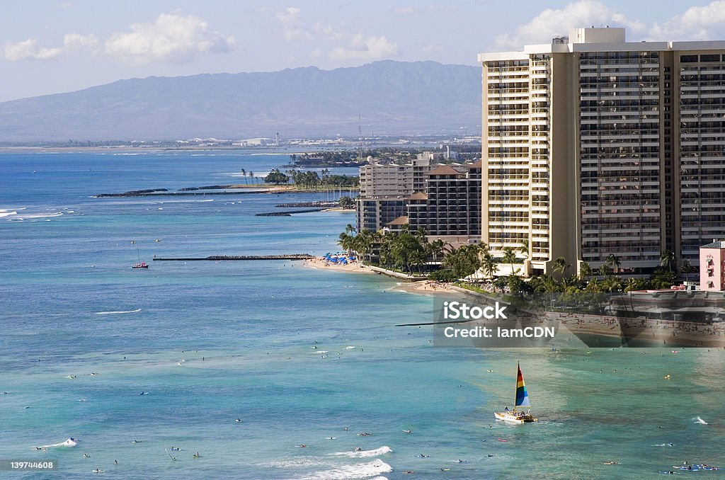 Plaży Waikiki - Zbiór zdjęć royalty-free (Fala - Woda)