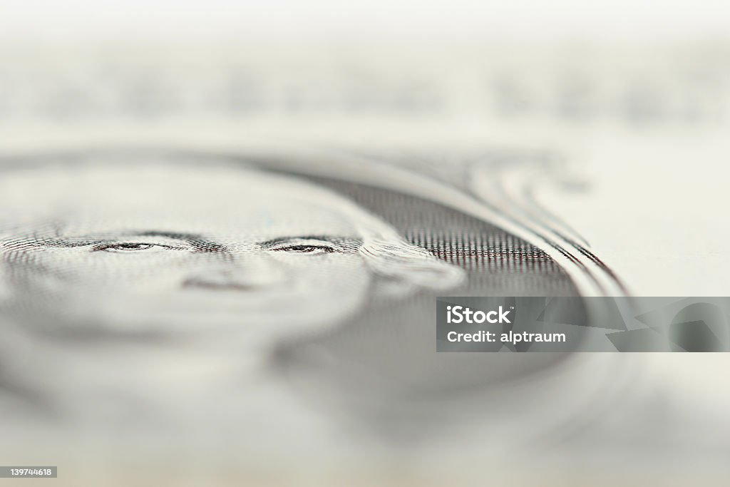 Jedna kanadyjska Dolarówka-oczy George - Zbiór zdjęć royalty-free (Banknot)