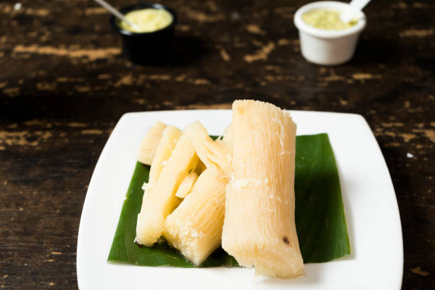 istock Fried yucca with guacamole sauce 1397451471