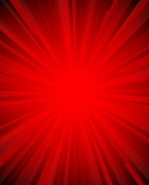 Bright red comic star burst background vector art illustration
