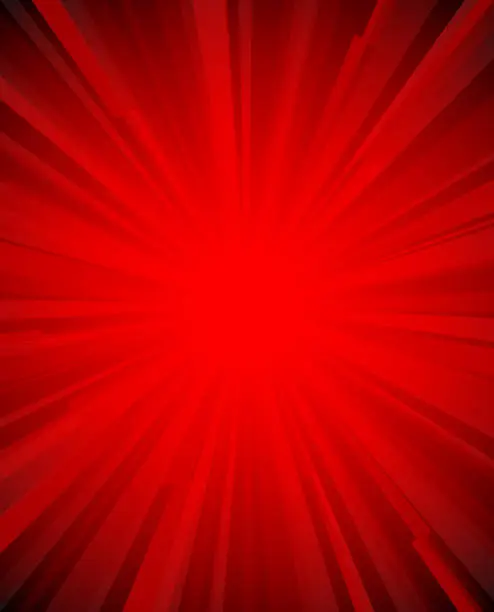 Vector illustration of Bright red comic star burst background