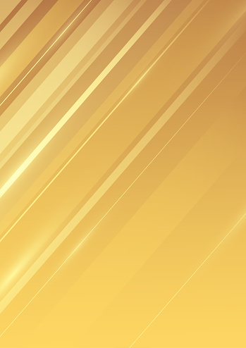 Luxurious elegant golden yellow smooth abstract lines vector background